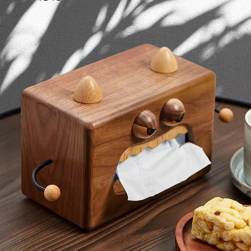 Premium Walnut Tissue Box