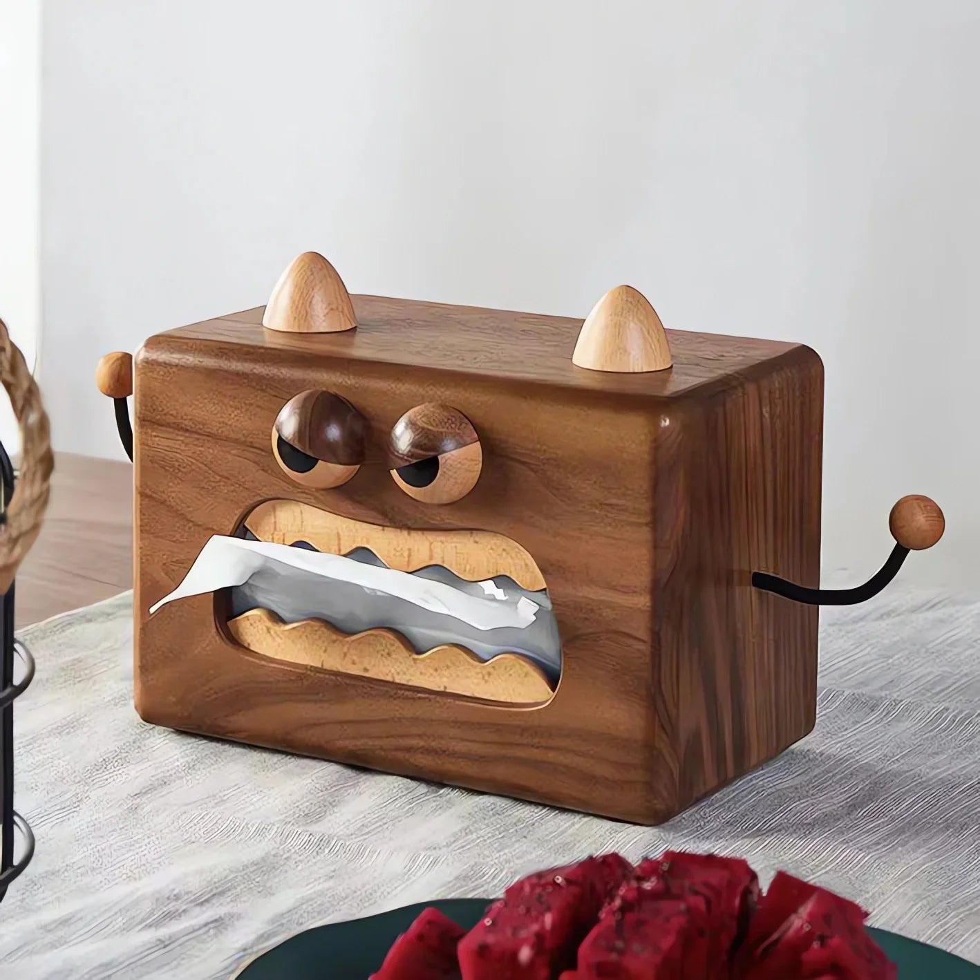 Premium Walnut Tissue Box