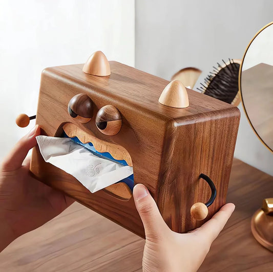 Premium Walnut Tissue Box