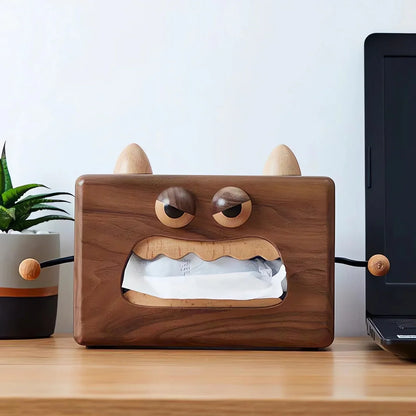 Premium Walnut Tissue Box